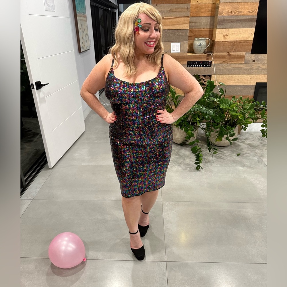 Rainbow Sequin Dress